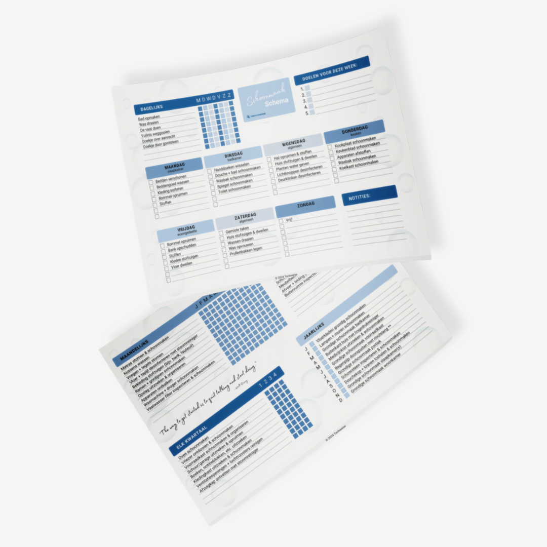 Een handig schoonmaakschema voor thuis – Hét blog over Een handig schoonmaakschema voor thuis – Hét blog over